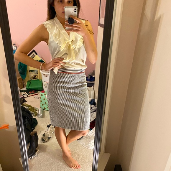 J. Crew Dresses & Skirts - Seer Sucker Pencil Skirt